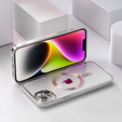 Case for iPhone 14 Plus, Electro MagSafe, silver + Screen Glass