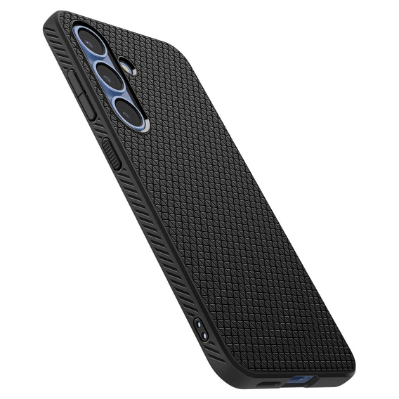 Spigen case for Samsung Galaxy S25+ Plus, Liquid Air, black + 9H Tempered Glass
