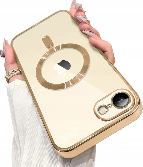 Case for iPhone 7 / 8, Electro MagSafe, gold + Screen Glass
