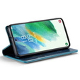 CASEME flip case for Samsung Galaxy S21 FE, Waxy Textublue, blue