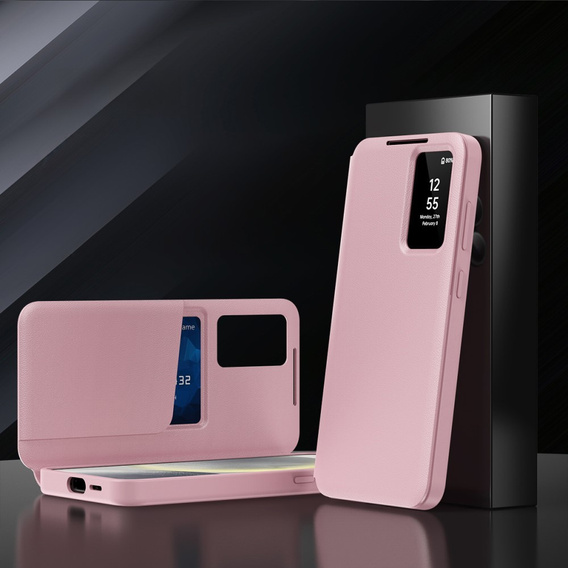 Flip case for Samsung Galaxy S24 Ultra, Smart View Wallet, pink