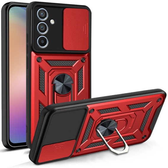 Case for Samsung Galaxy A54 5G, CamShield Slide, red