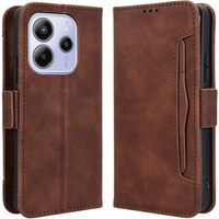 Flip case for Xiaomi Redmi Note 14 4G, Card Slot, brown