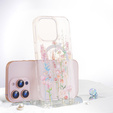Magnetic case with floral laser pattern for iPhone 16 Pro