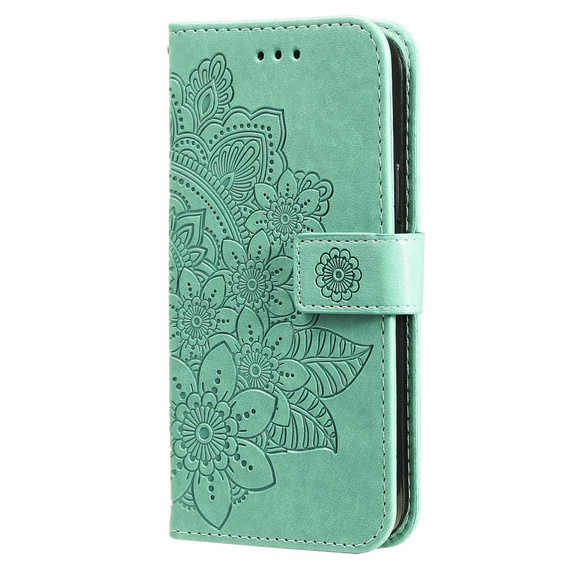 Flip case for Samsung Galaxy M34 5G, Mandala Flower, green