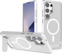 Case for Samsung Galaxy S25 Ultra, Kickstand Matt Case, for MagSafe, silver