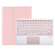 Case + keyboard Samsung Galaxy Tab S6 Lite 2020 P610/P615 / S6 Lite 2022 10.4, Touchpad Pen Slot, pink rose gold