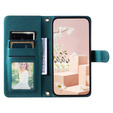 Flip case for Samsung Galaxy A55 5G, Rhombus Crossbody Leather, dark green
