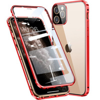 Case for iPhone 11 Pro Max, Magnetic Dual Glass, red