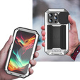 Case for iPhone 15 Pro, R-JUST CamShield Slide, armoured, silver / black