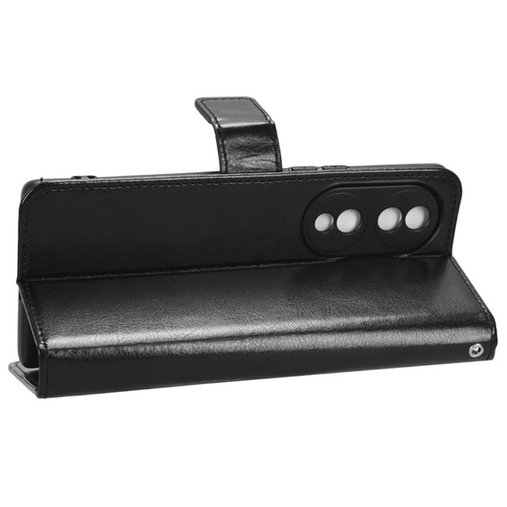 Flip case for Honor 70 5G, Crazy Horse Wallet, black