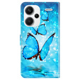 Flip case for Xiaomi Redmi Note 13 Pro+, Wallet, Butterflies blue