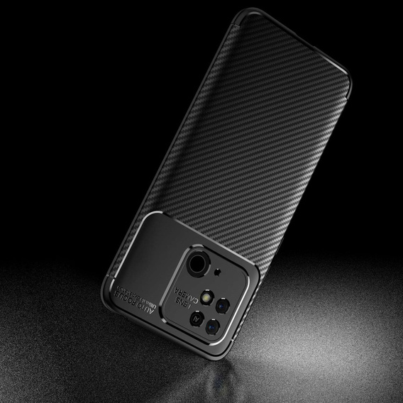 Case for Xiaomi Redmi 10C, Carbon Gel, black