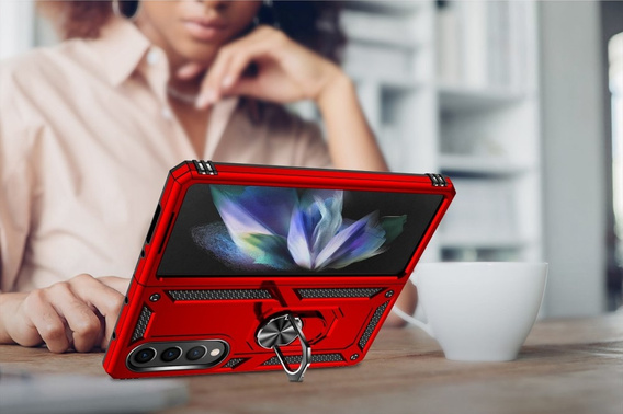 Armor Case for Samsung Galaxy Z Fold 4 5G, Nox Case Ring, red