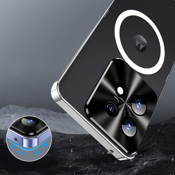 Camera Protection Case for Motorola Edge 50 Pro 5G, CamShield MagSafe, silver