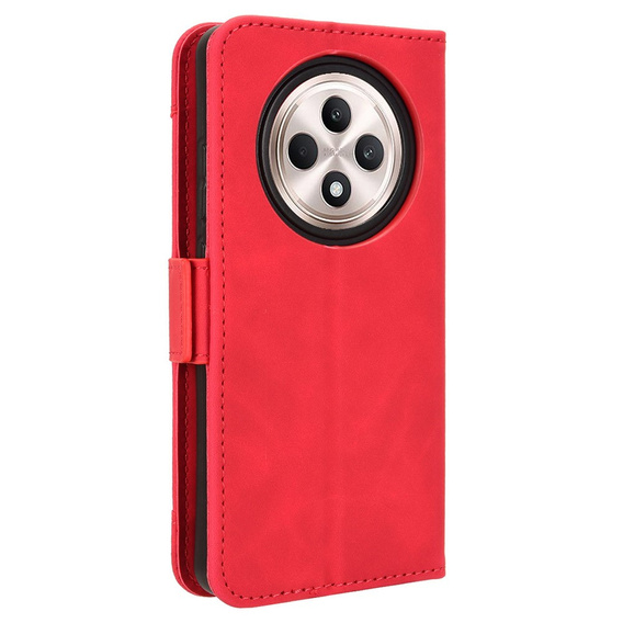 Flip case for Oppo Reno 12FS / 12F, Card Slot, red