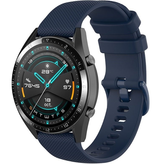 Silicone strap for Huawei Watch GT Runner / GT 3 46mm, Dark Blue