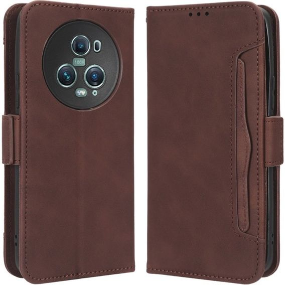 Flip case for Honor Magic 5 Pro 5G, Card Slot, brown