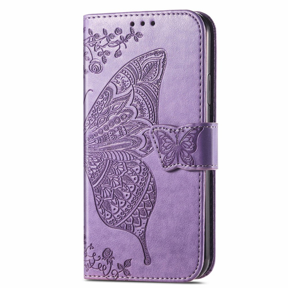 Flip case for Infinix Note 40 Pro Plus, Butterfly, purple