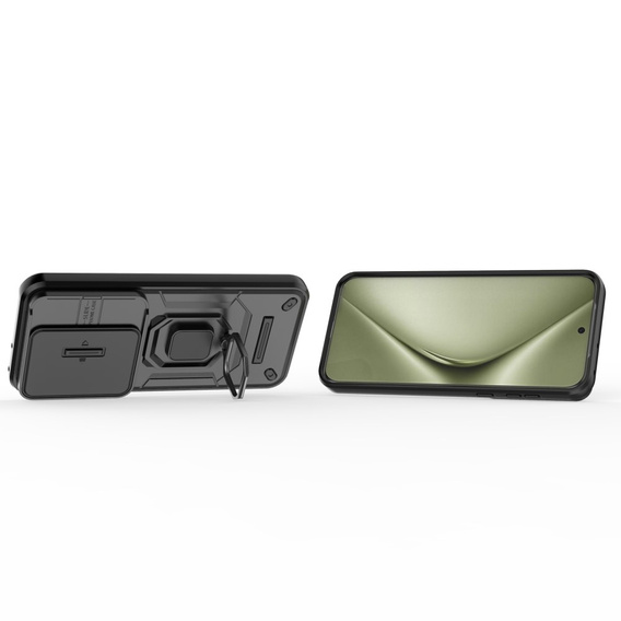 Case for Huawei Pura 70 Ultra, KickStand Camera Lens, black