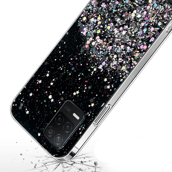 Case for Realme 8 5G, Glittery, black