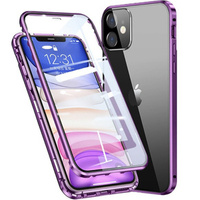 Case for iPhone 11, Magnetic Dual Glass, purple