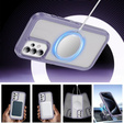Case with frame for Samsung Galaxy S23 FE, for MagSafe, transparent / purple