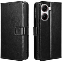 Flip case for Xiaomi Poco X7 Pro 5G, Crazy Horse Wallet, black