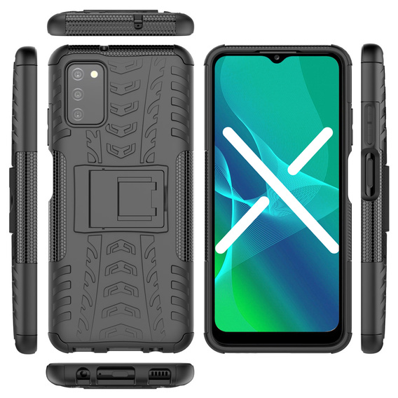 Case for Samsung Galaxy A03s, Tire Armor, black