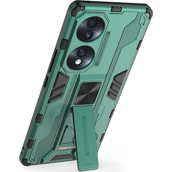 Case for Honor 70 5G, Military kickstand, green