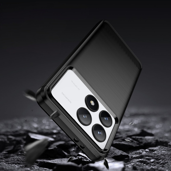 Case for Xiaomi Poco F6 Pro, Carbon, black