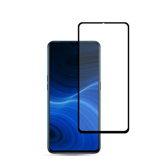 Mocolo Full Glue Tempered Glass for Realme 6 Pro, black frame