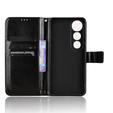 Flip case for Vivo V50 Lite 4G / 5G, Crazy Horse Wallet, black