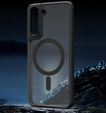 Case for Samsung Galaxy S21 FE, for MagSafe, ERBORD Matt Case, black + Screen Glass