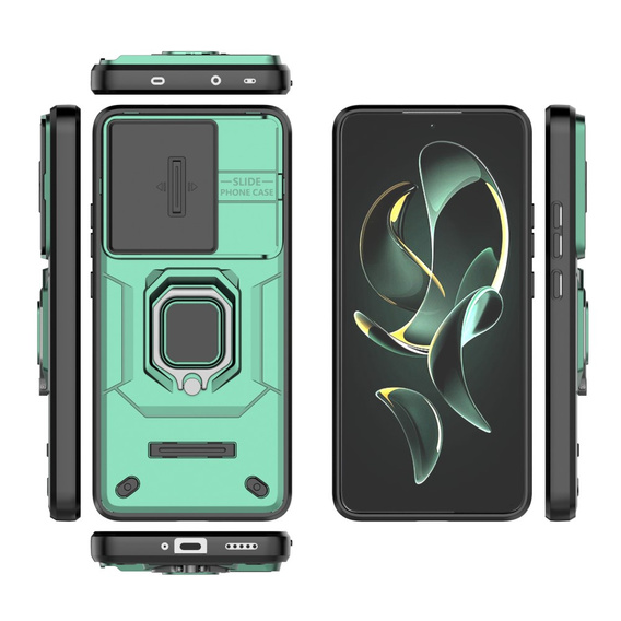 Case for Xiaomi 13T / 13T Pro, KickStand Camera Lens, green