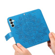 Flip case for Samsung Galaxy M15 5G, Mandala, blue
