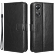 Flip case for Oppo A17, Crazy Horse Wallet, black