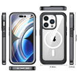Case for iPhone 15 Pro Max, Armor Full Protect 360° to MagSafe, screen glass, black