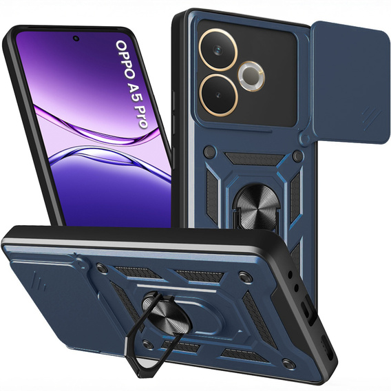 Case for Oppo A5 Pro 5G, CamShield Slide, blue