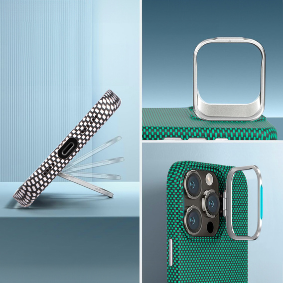 Case for iPhone 16 Pro Max, Frame Kickstand, for MagSafe, Sand Green