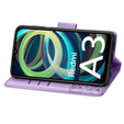 Flip case for Xiaomi Redmi A3, Butterfly, purple