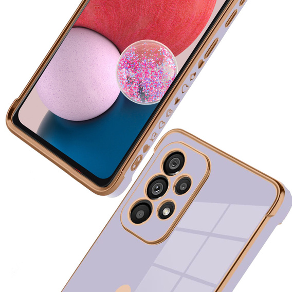 Case for Samsung Galaxy A13 4G, Electro heart, purple