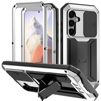 Armored case for Samsung Galaxy S25, R-JUST, silver