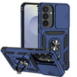 Armoured case with stand and lens cover for Samsung Galaxy S26 Plus, blue