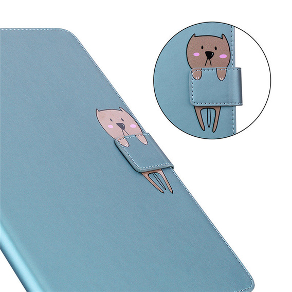 Case for iPad 10.2" 2021/2020/2019 (9/8/7 gen.), with flap, animal, blue