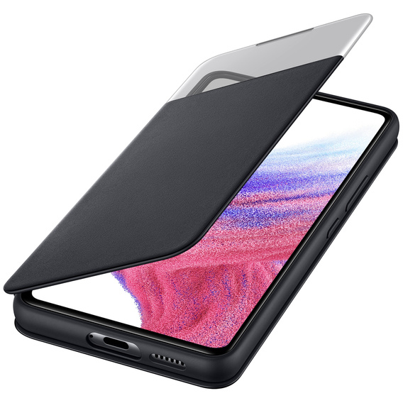 Original Samsung Case for Galaxy A53 5G, S View Wallet Cover, black