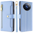 Flip case for Realme 12 Pro 5G / 12 Pro+ 5G, Wallet Zipper Pocket, blue