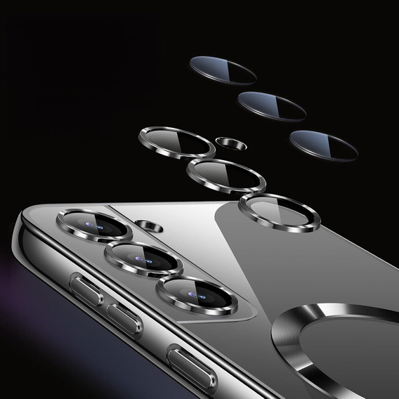 Case for Samsung Galaxy S21 FE, Electro MagSafe, black + Screen Glass