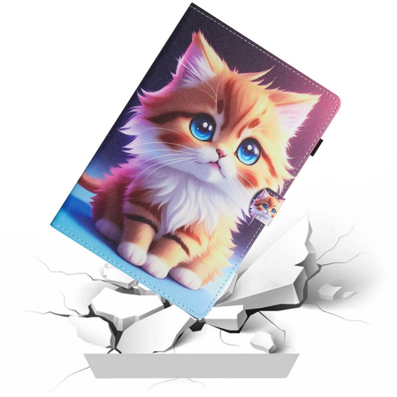 Case for iPad 10.9" 2022 (10 gen.), with flap, cat