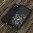 Love Mei Case for Samsung Galaxy S21 FE, armored with glass, black